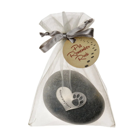 Handmade Pet Memorial Stone – Paw Print Pewter Heart Keepsake | Whitney Howard Designs | Made in USA Whitney Howard Designs  Rock Garden