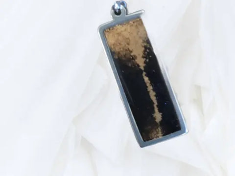 Handmade Resin Art Rectangle Pendant Necklace 2 Inch – Adjustable Stainless Steel Chain | Made in USA Michelle Marie Boutique  Pendant Necklace