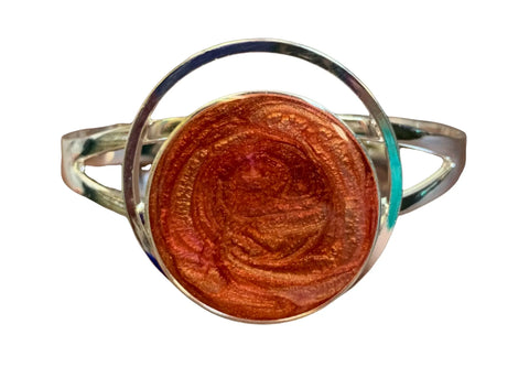 Handmade Resin Rose Cuff Bracelet – Adjustable Sterling Silver Plated Jewelry | Made in USA Gift Michelle Marie Boutique  Bracelets