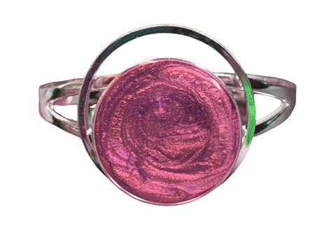 Handmade Resin Rose Cuff Bracelet – Adjustable Sterling Silver Plated Jewelry | Made in USA Gift Michelle Marie Boutique  Bracelets