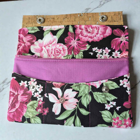 Handmade Rose Quartz Floral Wallets for Women – Small 4x4.5 Inch & Regular 4.5x7.5 Inch | Made in USA Frances Farm & Craft  Wallet