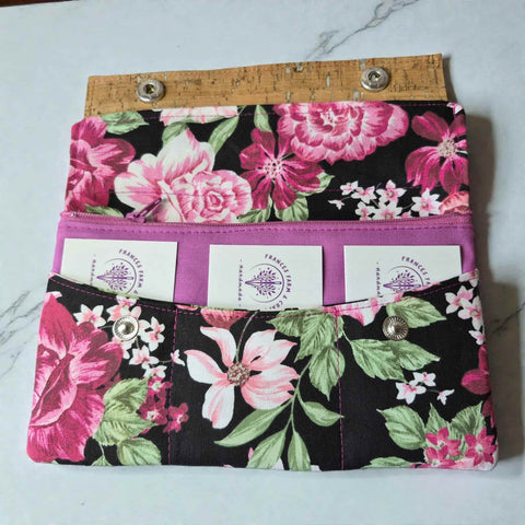 Handmade Rose Quartz Floral Wallets for Women – Small 4x4.5 Inch & Regular 4.5x7.5 Inch | Made in USA Frances Farm & Craft  Wallet