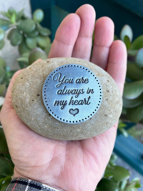 Handmade Sentimental River Stone 3-4 Inch Keepsake – Heartfelt Gift for Mom | Whitney Howard Designs Made in USA Whitney Howard Designs  Rock Garden