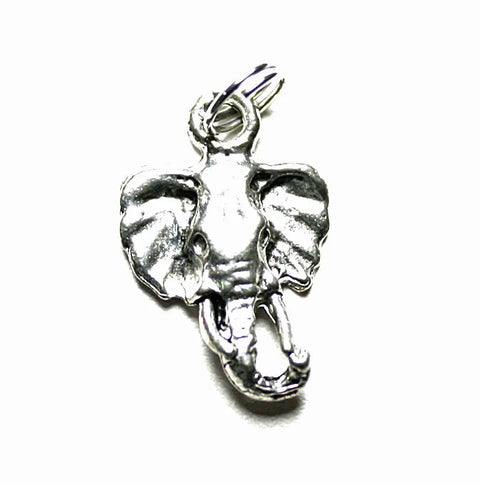 Handmade Silver Elephant Pewter Charm Pendant – Durable Animal Symbol Jewelry | Made in USA Michelle Marie Boutique  Charms and Pendants