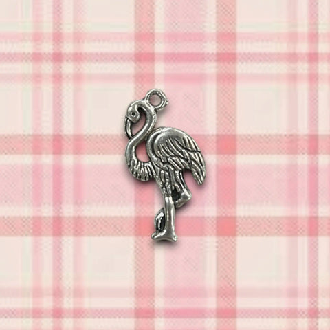 Handmade Silver Flamingo Pewter Pendant Charm – Detailed Bird Jewelry | Made in USA Michelle Marie Boutique  Charms and Pendants