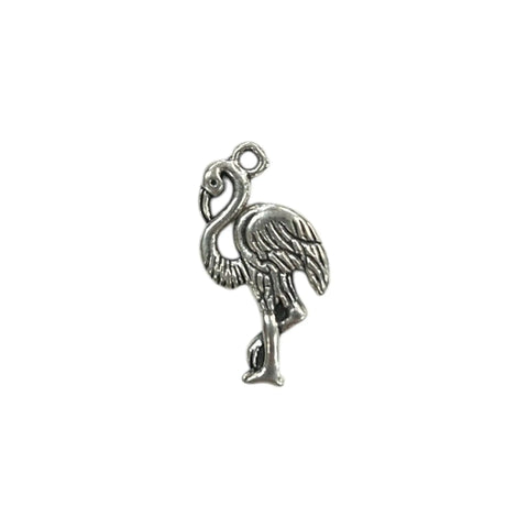 Handmade Silver Flamingo Pewter Pendant Charm – Detailed Bird Jewelry | Made in USA Michelle Marie Boutique  Charms and Pendants