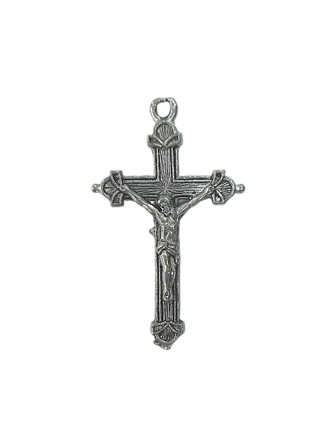 Handmade Silver Pewter Crucifix Pendant Charm – Rustic Travel Jewelry | Made in USA Religious Accessory Michelle Marie Boutique  Charms and Pendants