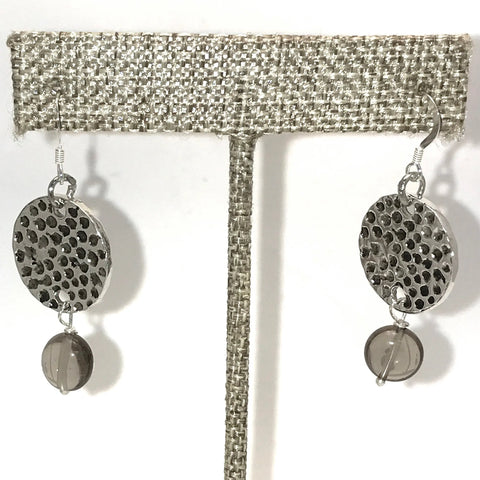 Handmade Smoky Quartz Drop Earrings – Sterling Silver Hooks – Elegant Jewelry Accent | Made in USA Michelle Marie Boutique  Earrings
