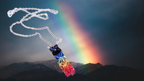 Handcrafted Rainbow Crystal Rock Candy Necklace – 14 Swarovski Crystals | Made in USA Alexa Martha Designs  Necklace
