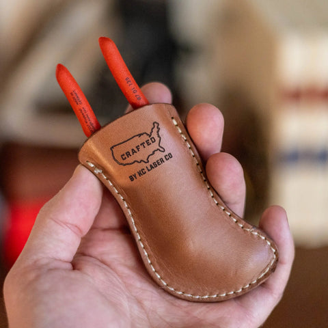 Handmade Veg-Tanned Leather Tool Sheath for 5 Inch Knipex Pliers – Durable Tool Storage | Made in USA KC Laser Co 