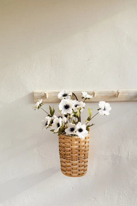 Handwoven 10x7 Inch Rustic Hanging Basket – Seagrass and Willow Wall Decor | Made in USA Millstream Home  Baskets