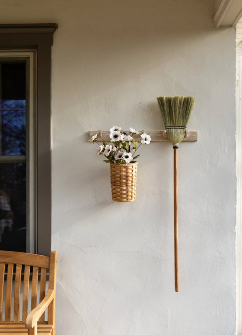 Handwoven 10x7 Inch Rustic Hanging Basket – Seagrass and Willow Wall Decor | Made in USA Millstream Home  Baskets