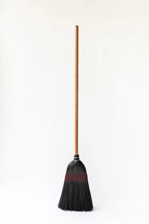 Handwoven Amish Broom With Solid Oak Handle – 56x12 Inch Durable Corn Fiber Sweeper | Made in USA Millstream Home  Homegoods