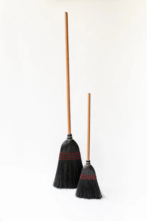 Handwoven Amish Broom With Solid Oak Handle – 56x12 Inch Durable Corn Fiber Sweeper | Made in USA Millstream Home  Homegoods