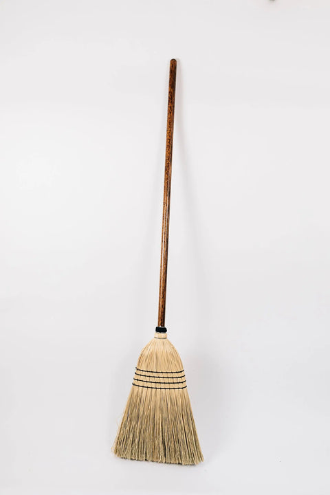 Handwoven Amish Broom With Solid Oak Handle – 56x12 Inch Durable Corn Fiber Sweeper | Made in USA Millstream Home  Homegoods