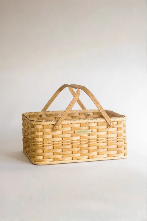 Handwoven Amish Gardening Basket 17x12x7 Inch With Wooden Handles – Durable Farmhouse Decor | Made in USA Millstream Home  Baskets