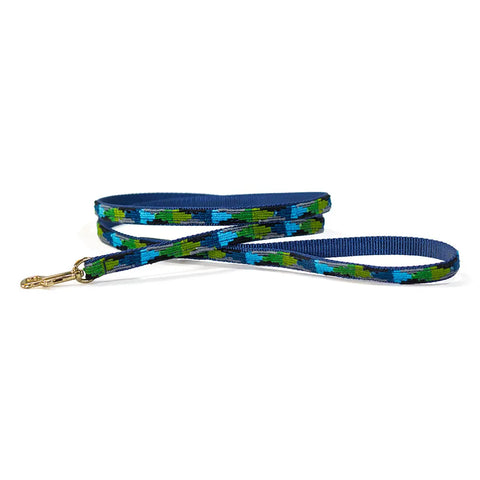 Handwoven Argyle Pattern Dog Leash – Durable Nylon with Brass Clip | Made in USA Premium Pet Leash Auburn Leathercrafters  item