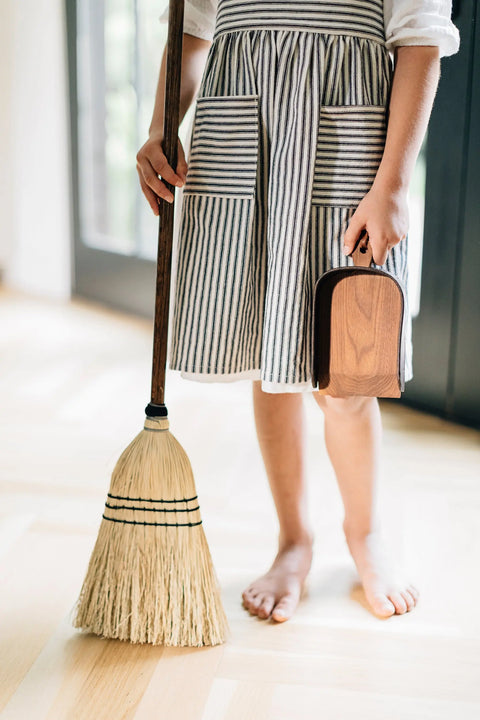 Handwoven Child’s Broom 32 x 12 Inch – Natural Broom Corn with Solid Oak Handle | Made in USA Millstream Home  Homegoods