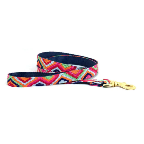 Handwoven Colorful Dog Leash With Durable Nylon Backing And Brass Hardware – Standard 6 Foot Lead | Made In USA Auburn Leathercrafters  item