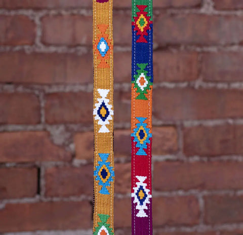 Handwoven Colorful Dog Leash With Durable Nylon Backing – Stylish Pet Leash | Made in USA Auburn Leathercrafters  item