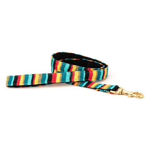 Handwoven Colorful Dog Leash – Durable Nylon Backing – Vibrant Beach Style | Made in USA Auburn Leathercrafters  item