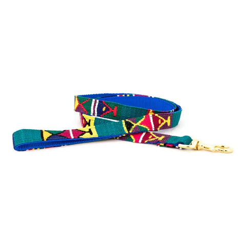 Handwoven Colorful Dog Leash – Durable Nylon Webbing with Brass Hardware | Handmade in USA Auburn Leathercrafters  item