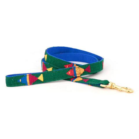Handwoven Colorful Nylon Dog Leash – Durable Brass Hardware – Premium Pet Lead | Made in USA Auburn Leathercrafters  item