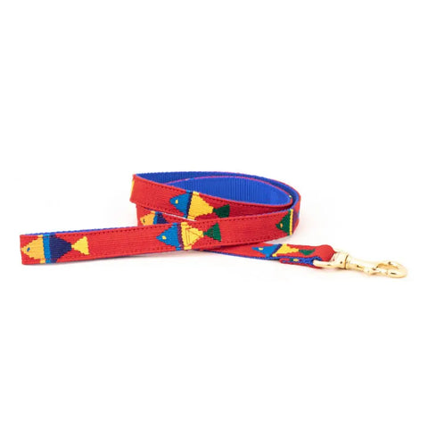 Handwoven Colorful Nylon Dog Leash – Durable Brass Hardware – Premium Pet Lead | Made in USA Auburn Leathercrafters  item