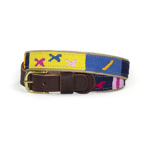 Handwoven Cotton Webbing Belt 1.25 Inch Wide – Soft Leather Ends – Durable Brass Buckle | Made in USA Auburn Leathercrafters  item