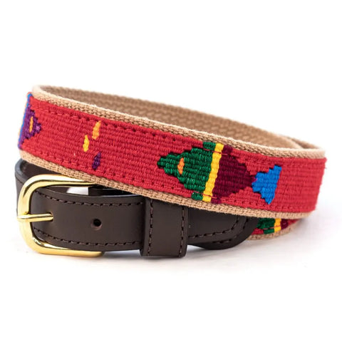 Handwoven Cotton Webbing Belt With Soft Leather Ends – Durable Summer Style | Made In USA Auburn Leathercrafters  item
