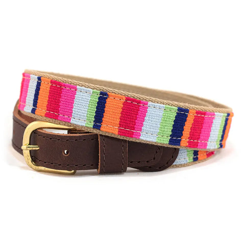 Handwoven Cotton and Leather Belt 1.25 Inch Wide – Durable Casual Accessory | Made in USA Auburn Leathercrafters  item