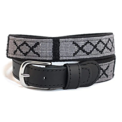 Handwoven Cotton and Leather Casual Belt 1-1/4 Inch Wide – Durable Brass Buckle | Made in USA Auburn Leathercrafters  item
