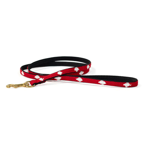 Handwoven Diamond Pattern Dog Leash – Durable Nylon with Brass Hardware | Made in USA Premium Pet Leash Auburn Leathercrafters  item