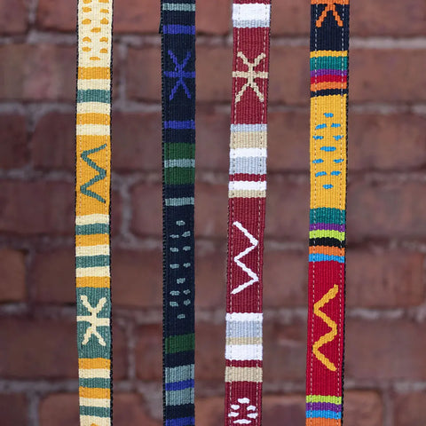 Handwoven Dog Leash With Durable Nylon Backing – Vibrant Design – Auburn Leathercrafters | Made in USA Auburn Leathercrafters  item
