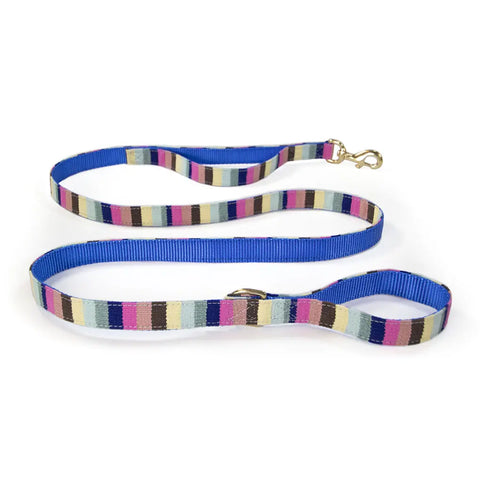 Handwoven Double Handle Dog Leash 5-Foot – Durable Nylon with Brass Hardware | Made in USA Auburn Leathercrafters  item