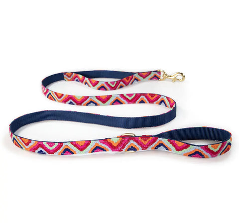 Handwoven Double Handle Dog Leash 5 Ft – Durable Nylon Webbing Traffic Control | Made in USA Auburn Leathercrafters  item