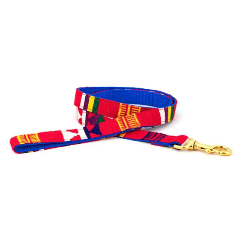 Handwoven Fabric Dog Leash – Durable Nylon with Brass Snap | Made in USA Auburn Leathercrafters  item