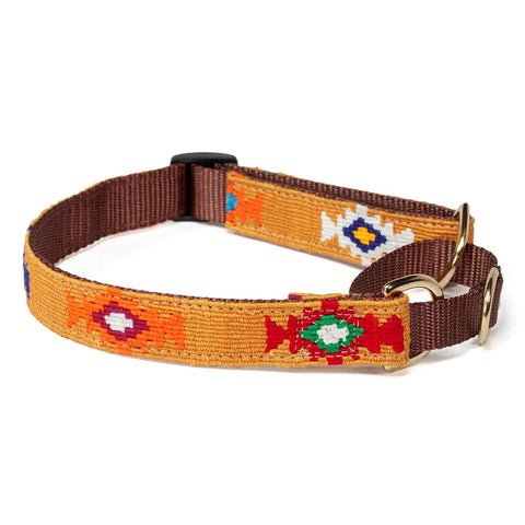 Handwoven God's Eye Martingale Dog Collar – Adjustable 11 to 30 Inch – Durable Nylon Webbing | Made in USA Auburn Leathercrafters  item