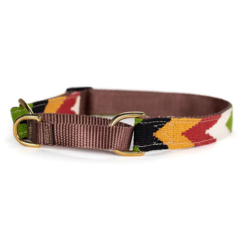 Handwoven Harvest Chevron Martingale Dog Collar – Adjustable Sizes 11-30 Inch | Made in USA Auburn Leathercrafters  item