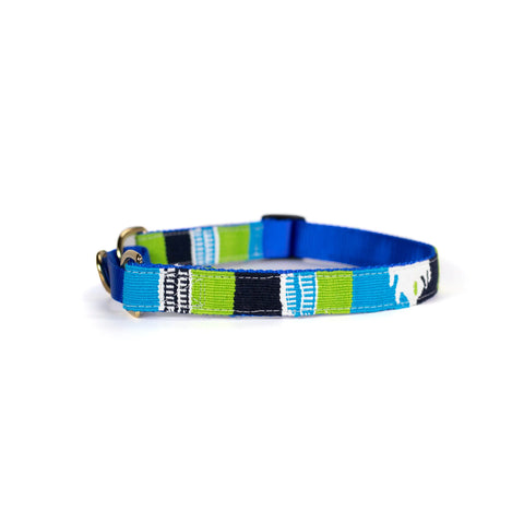 Handwoven Martingale Dog Collar 1 Inch Wide Adjustable 11-30 Inch – Durable Nylon & Brass | Made in USA Auburn Leathercrafters  item