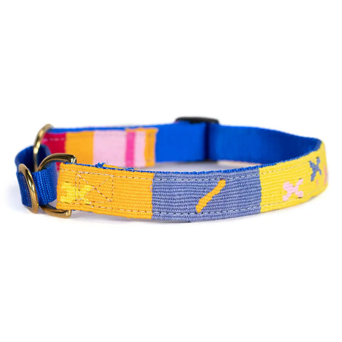 Handwoven Martingale Dog Collar 1 Inch Wide Adjustable 11-30 Inch – Durable Nylon & Brass | Made in USA Auburn Leathercrafters  item