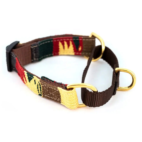 Handwoven Martingale Dog Collar 1 Inch Wide Adjustable Sizes S to XL – Durable Pet Collar | Made in USA Auburn Leathercrafters  item