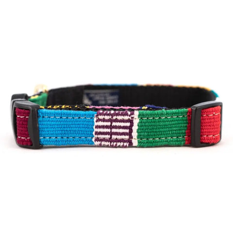 Handwoven Traditional Pattern Nylon Dog Collar – Durable Side Release Buckle – Made in USA for Small to Large Breeds Auburn Leathercrafters  item