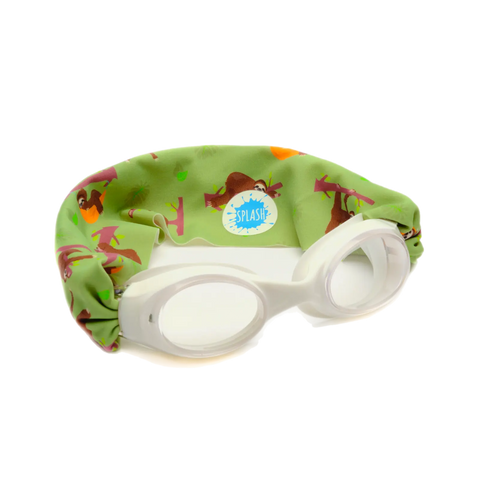 Hang Loose Swim Goggles With Tangle-Free Strap – Clear Lenses – One Size Fits Kids to Adults | Assembled in USA Splash Place  Swim Goggles