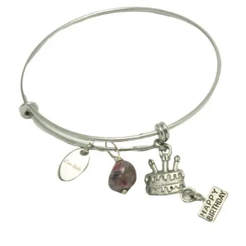 Happy Birthday Bangle Bracelet Michelle Marie Boutique  Bracelet