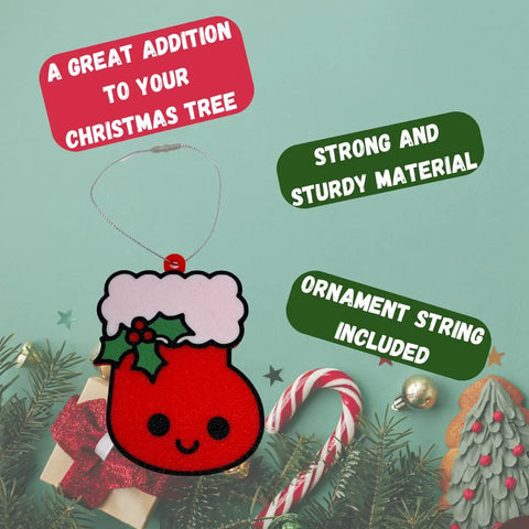 Happy Christmas Stocking Ornament – Cute Holiday Decor | Made in USA Chatelet Manufacturing 