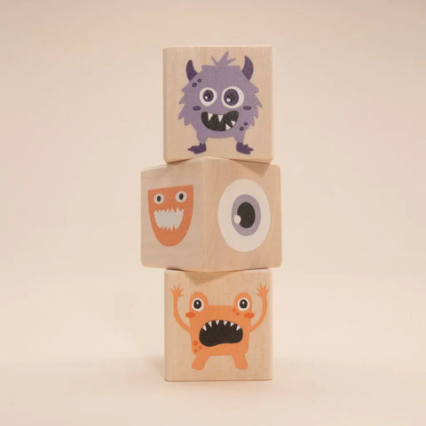 Happy Halloween Monster Alphabet Blocks – 1.75 Inch Educational Wooden Cubes for Toddlers | Made in USA by Uncle Goose Uncle Goose  Decor