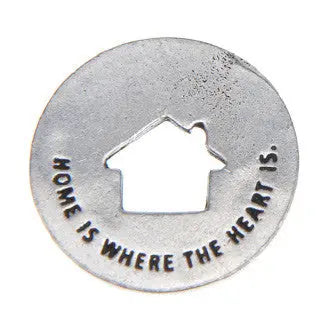 Happy Home Blessing Ring Charm – Handcrafted Pewter Token With House Cutout | Made in USA, Quarter Size Inspirational Gift Whitney Howard Designs  Blessing Ring