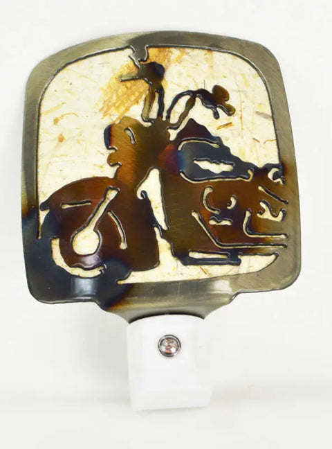 Harley Motorcycle Metal Night Light – Handcrafted Rustic Motorcycle Silhouette | Made in USA Knights Home Decor  item