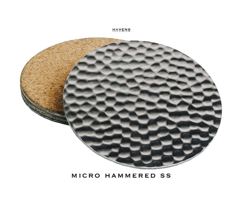 Havens Stainless Steel Drink Coasters – Durable Home Bar Set | Made in USA Havens | Luxury Metals  Coasters